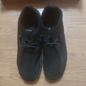 Itazero Classic Black Wool Laced Loafers Mens Size 13